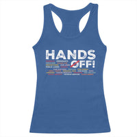 Hands Off Racerback Tank Top Social Security And Medicare Protest