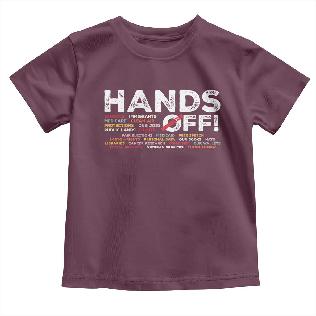 Hands Off Toddler T Shirt Social Security And Medicare Protest