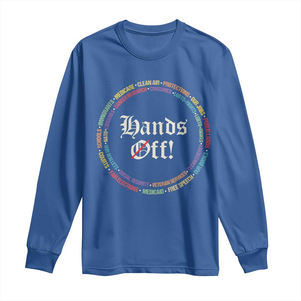 Hands Off Long Sleeve Shirt Human Rights Social Security And Medicare Protest