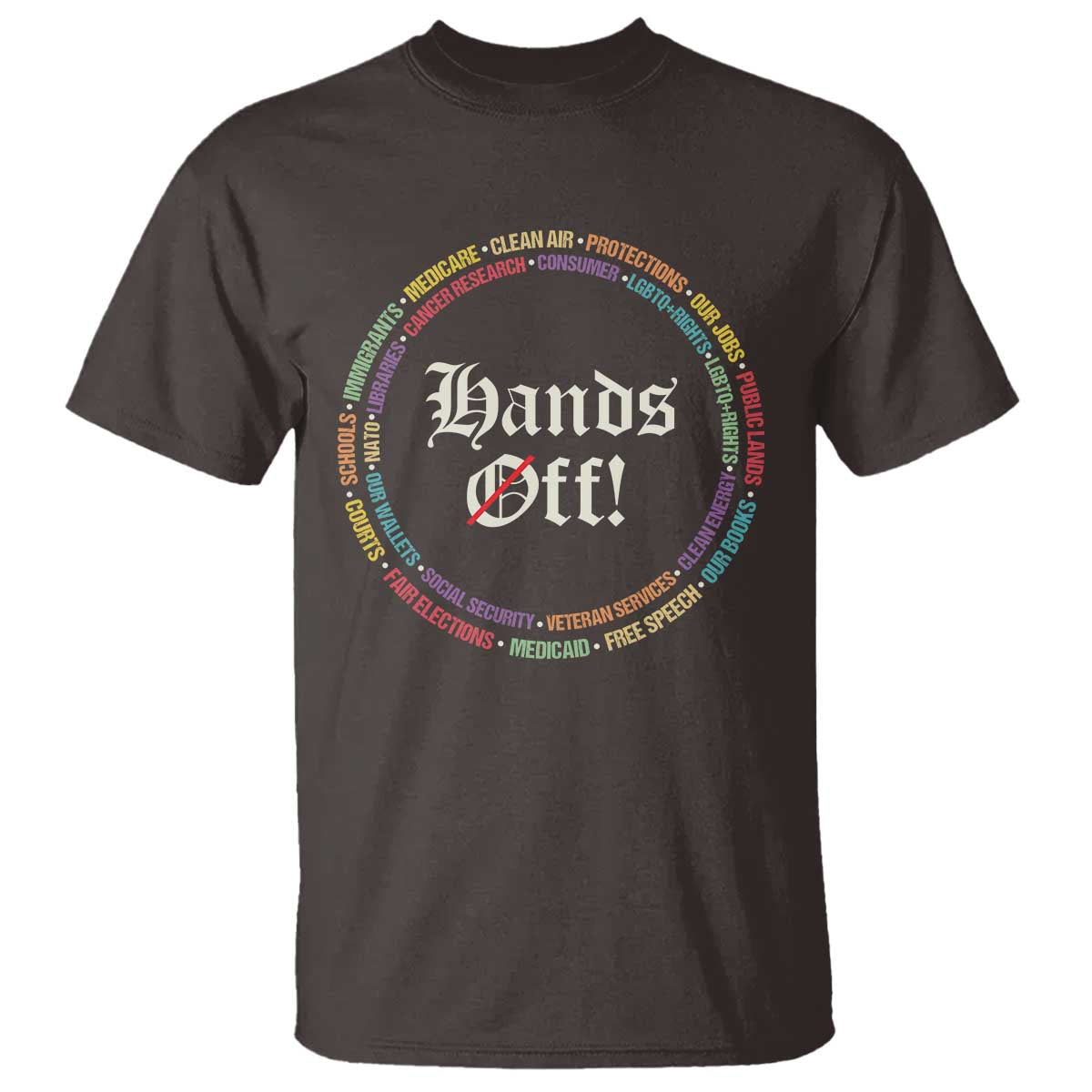 Hands Off T Shirt Human Rights Social Security And Medicare Protest