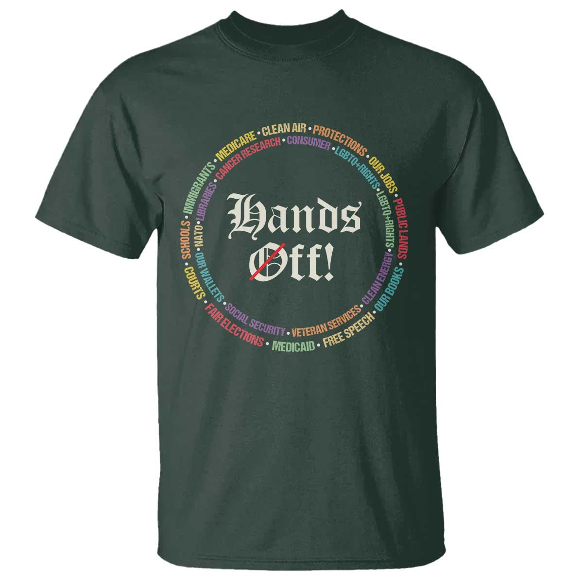 Hands Off T Shirt Human Rights Social Security And Medicare Protest