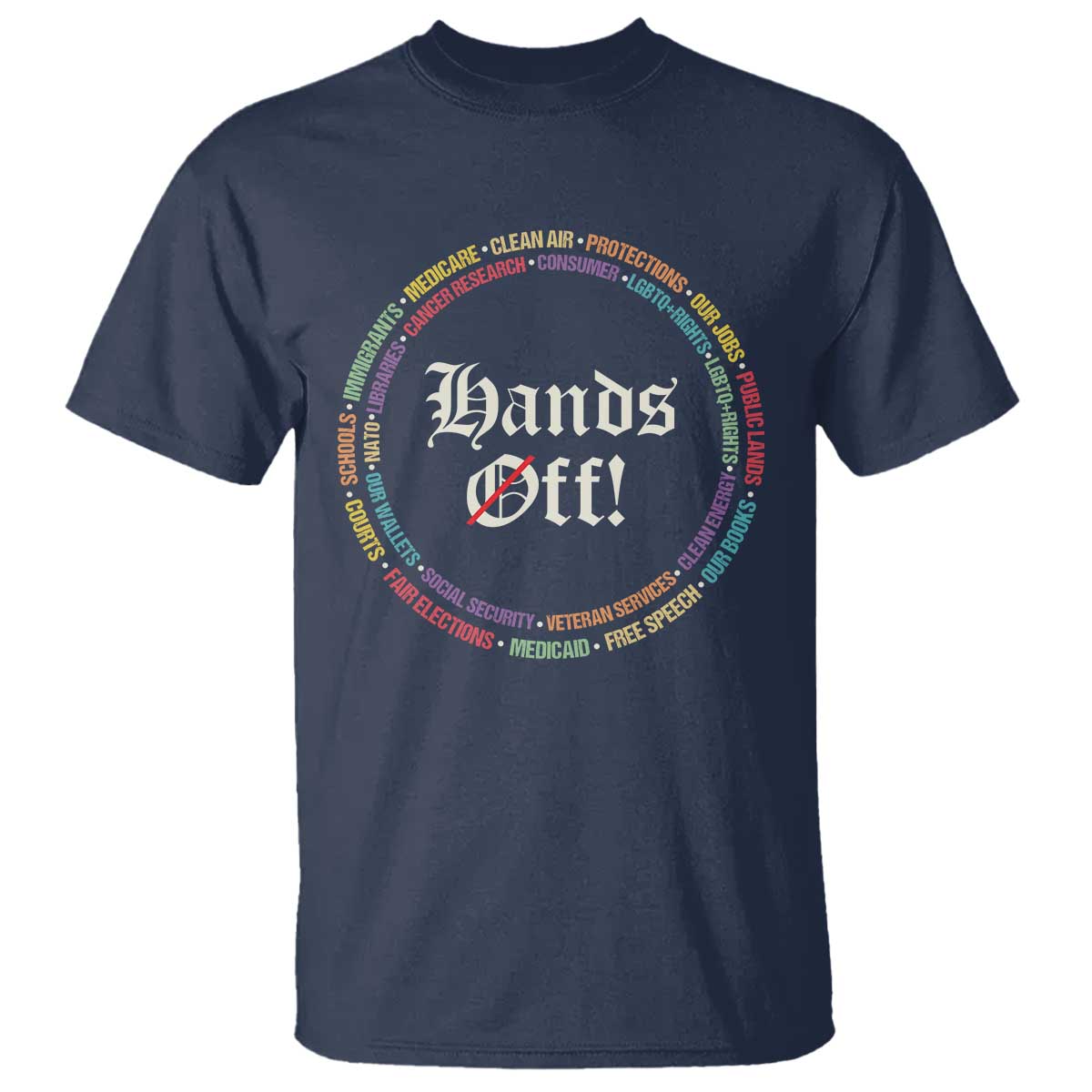 Hands Off T Shirt Human Rights Social Security And Medicare Protest