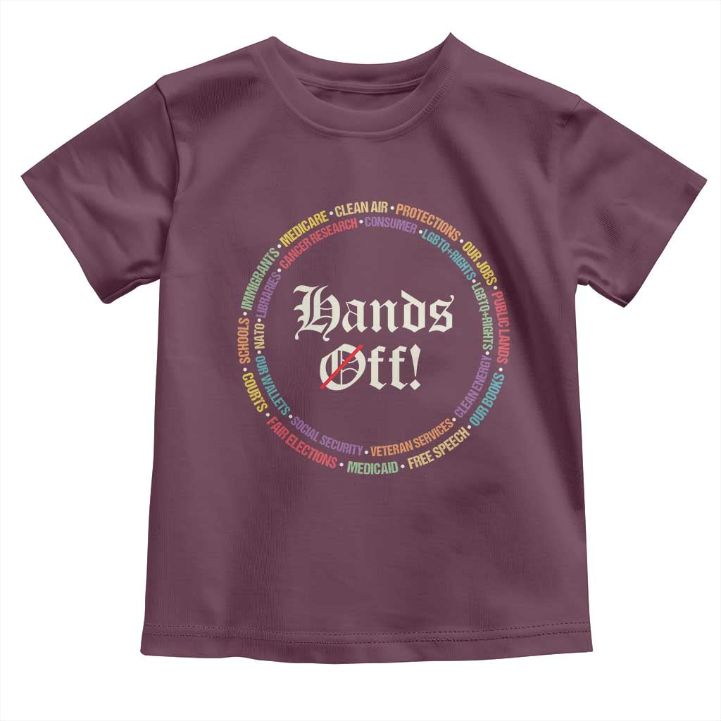 Hands Off Toddler T Shirt Human Rights Social Security And Medicare Protest