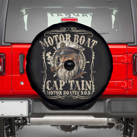Motor Boat Captain Spare Tire Cover Funny Pontoon Boating Motor Boatin Lake