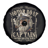 Motor Boat Captain Spare Tire Cover Funny Pontoon Boating Motor Boatin Lake