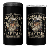 Motor Boat Captain 4 in 1 Can Cooler Tumbler Funny Pontoon Boating Motor Boatin Lake