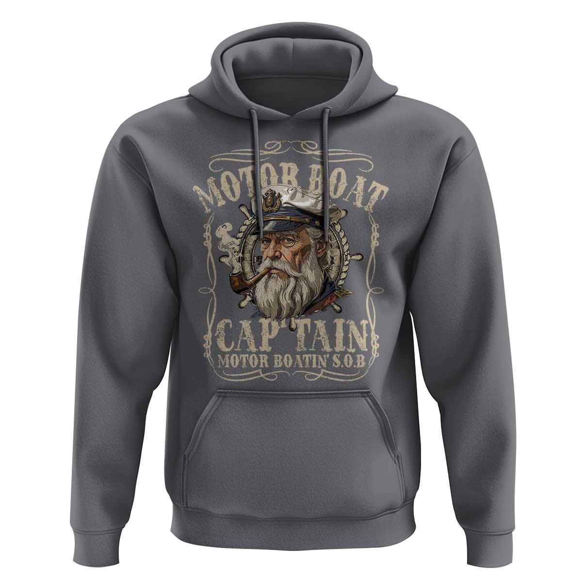 Motor Boat Captain Hoodie Funny Pontoon Boating Motor Boatin Lake