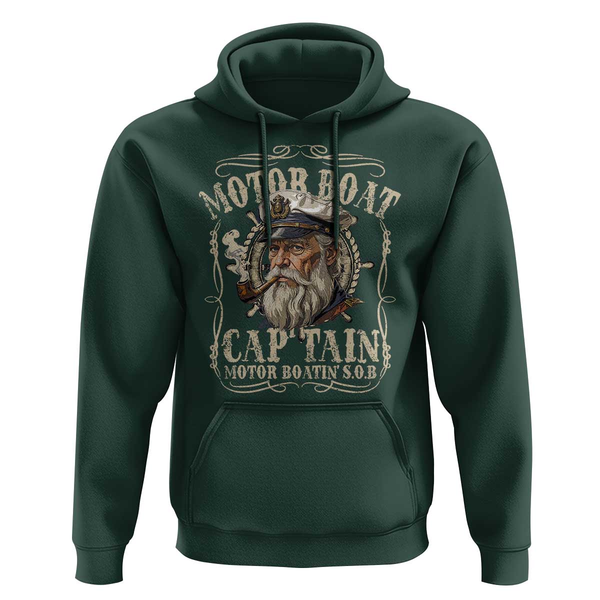 Motor Boat Captain Hoodie Funny Pontoon Boating Motor Boatin Lake
