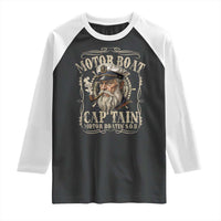 Motor Boat Captain Raglan Shirt Funny Pontoon Boating Motor Boatin Lake