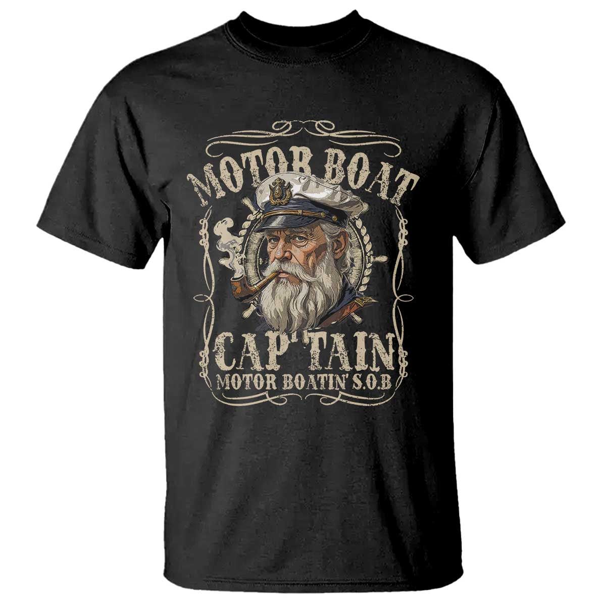 Motor Boat Captain T Shirt Funny Pontoon Boating Motor Boatin Lake