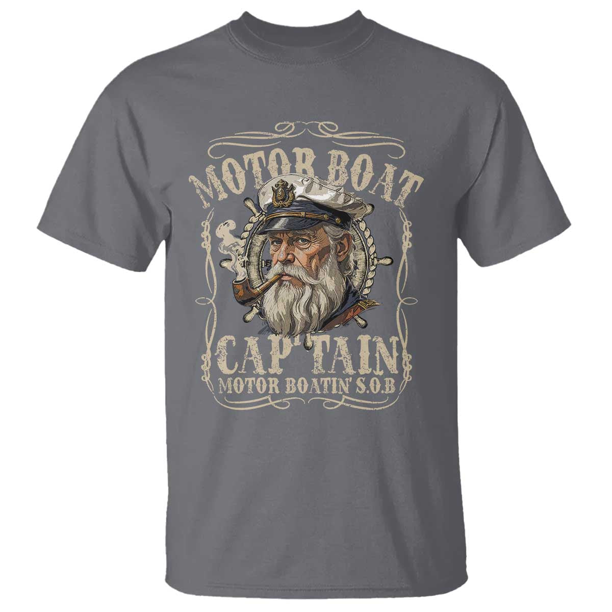 Motor Boat Captain T Shirt Funny Pontoon Boating Motor Boatin Lake