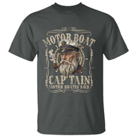 Motor Boat Captain T Shirt Funny Pontoon Boating Motor Boatin Lake