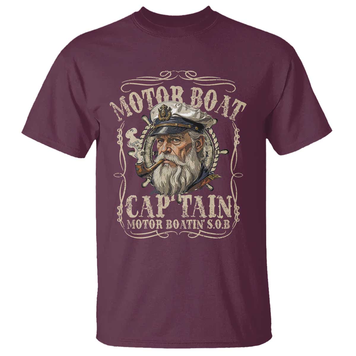 Motor Boat Captain T Shirt Funny Pontoon Boating Motor Boatin Lake