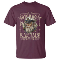 Motor Boat Captain T Shirt Funny Pontoon Boating Motor Boatin Lake