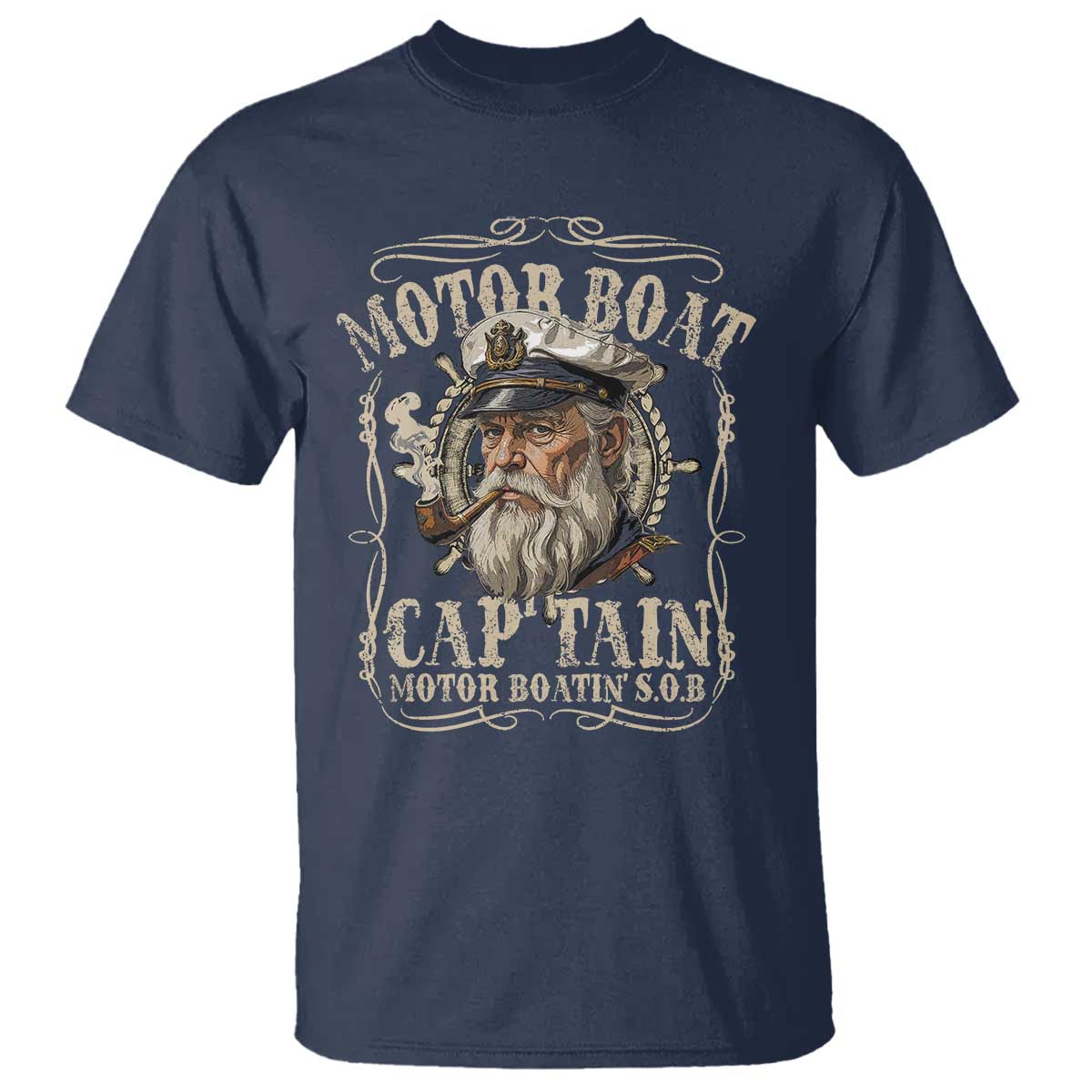 Motor Boat Captain T Shirt Funny Pontoon Boating Motor Boatin Lake