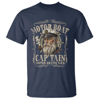 Motor Boat Captain T Shirt Funny Pontoon Boating Motor Boatin Lake