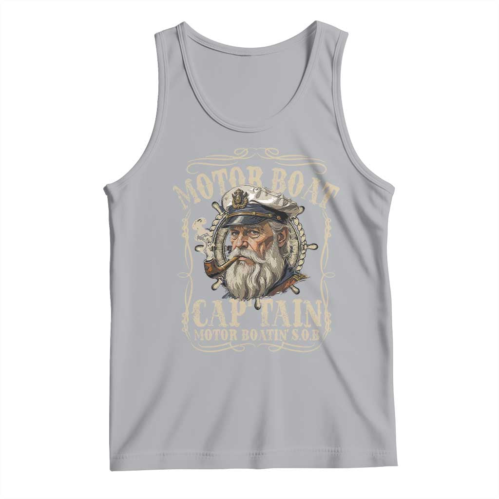 Motor Boat Captain Tank Top Funny Pontoon Boating Motor Boatin Lake