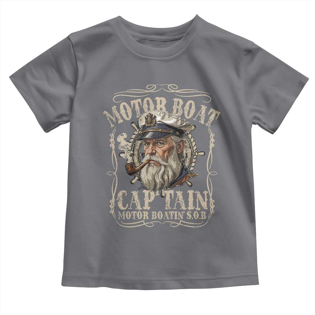 Motor Boat Captain Toddler T Shirt Funny Pontoon Boating Motor Boatin Lake