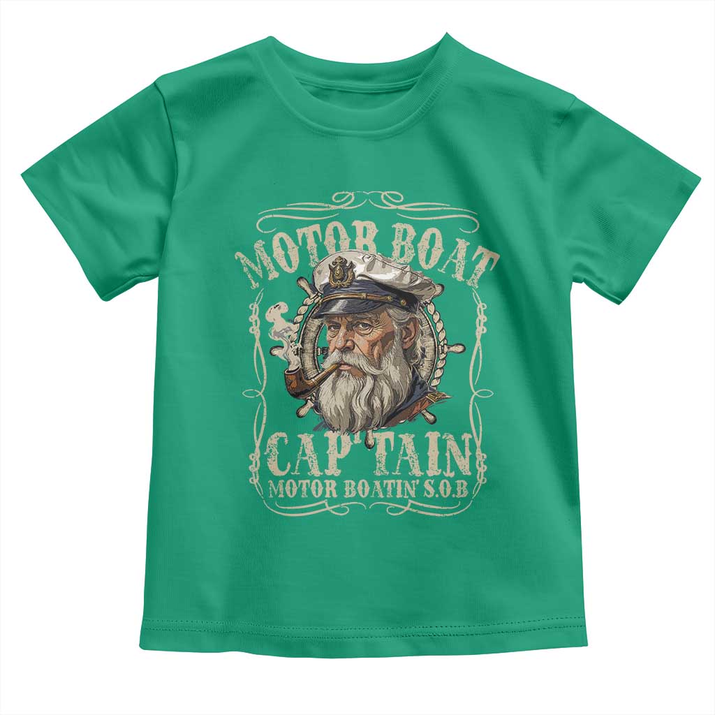 Motor Boat Captain Toddler T Shirt Funny Pontoon Boating Motor Boatin Lake