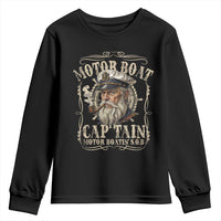 Motor Boat Captain Youth Sweatshirt Funny Pontoon Boating Motor Boatin Lake