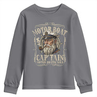 Motor Boat Captain Youth Sweatshirt Funny Pontoon Boating Motor Boatin Lake