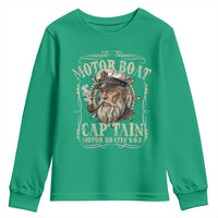 Motor Boat Captain Youth Sweatshirt Funny Pontoon Boating Motor Boatin Lake