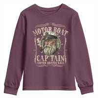 Motor Boat Captain Youth Sweatshirt Funny Pontoon Boating Motor Boatin Lake