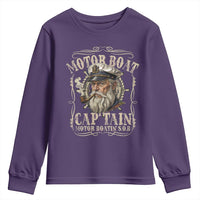 Motor Boat Captain Youth Sweatshirt Funny Pontoon Boating Motor Boatin Lake