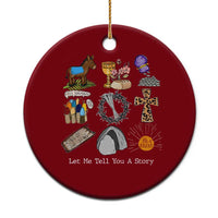 Easter Story Ceramic Ornament He is Risen Let Me Tell You A Story Christian - Wonder Print Shop