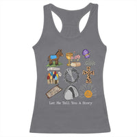 Easter Story Racerback Tank Top He is Risen Let Me Tell You A Story Christian - Wonder Print Shop