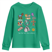 Easter Story Youth Sweatshirt He is Risen Let Me Tell You A Story Christian - Wonder Print Shop