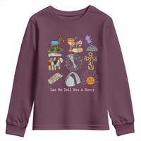 Easter Story Youth Sweatshirt He is Risen Let Me Tell You A Story Christian - Wonder Print Shop
