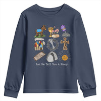 Easter Story Youth Sweatshirt He is Risen Let Me Tell You A Story Christian - Wonder Print Shop