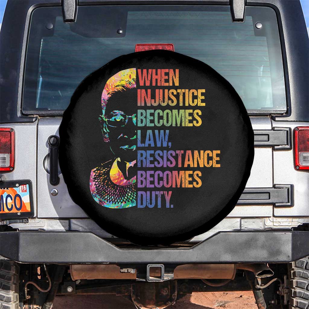 Notorious RBG Spare Tire Cover When Injustice Becomes Law Resistance Becomes Duty