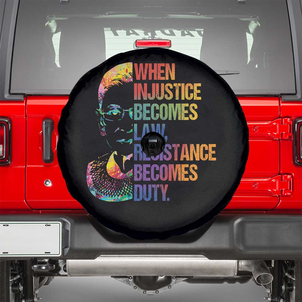 Notorious RBG Spare Tire Cover When Injustice Becomes Law Resistance Becomes Duty