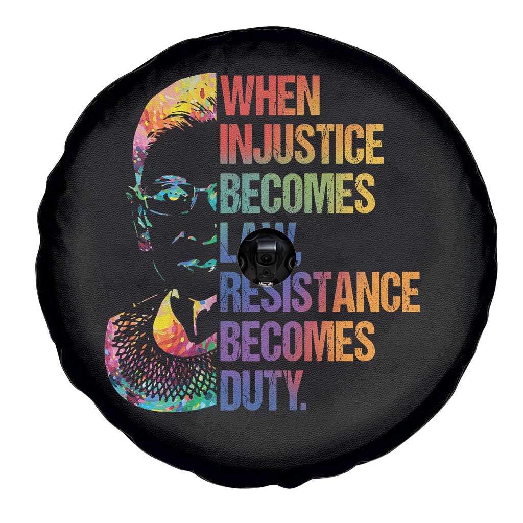 Notorious RBG Spare Tire Cover When Injustice Becomes Law Resistance Becomes Duty