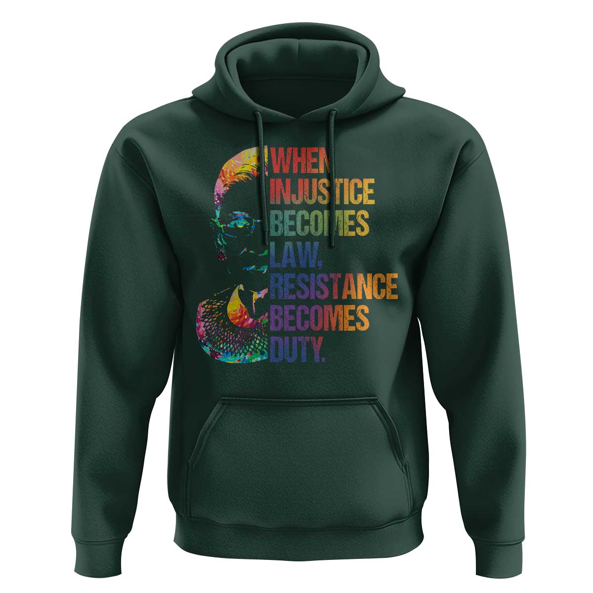 Notorious RBG Hoodie When Injustice Becomes Law Resistance Becomes Duty