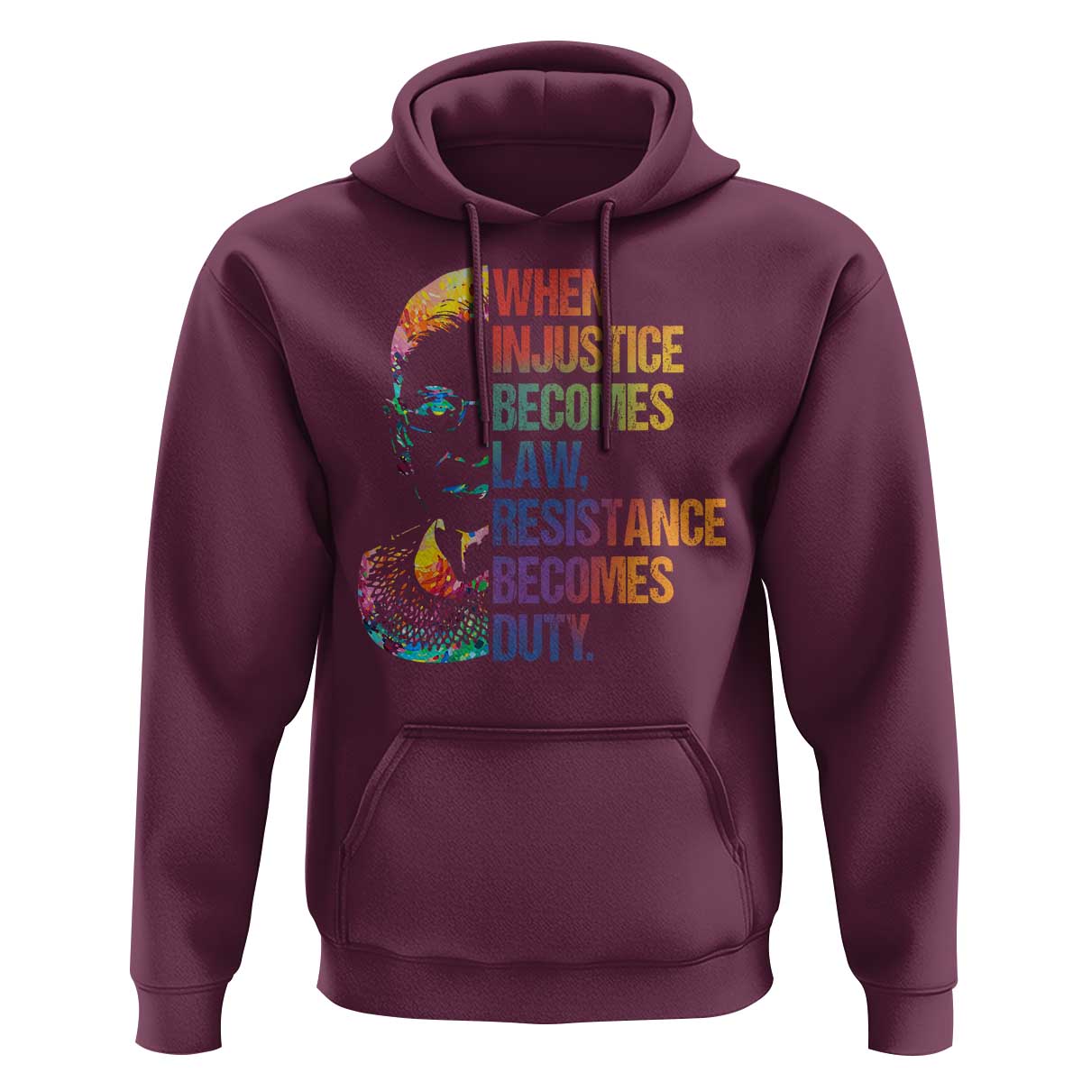 Notorious RBG Hoodie When Injustice Becomes Law Resistance Becomes Duty