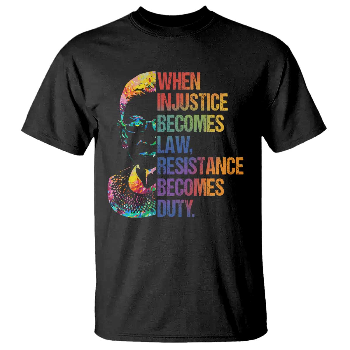 Notorious RBG T Shirt When Injustice Becomes Law Resistance Becomes Duty