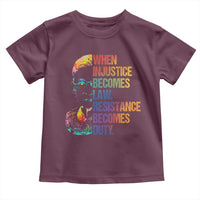 Notorious RBG Toddler T Shirt When Injustice Becomes Law Resistance Becomes Duty