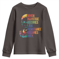 Notorious RBG Youth Sweatshirt When Injustice Becomes Law Resistance Becomes Duty