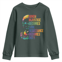 Notorious RBG Youth Sweatshirt When Injustice Becomes Law Resistance Becomes Duty