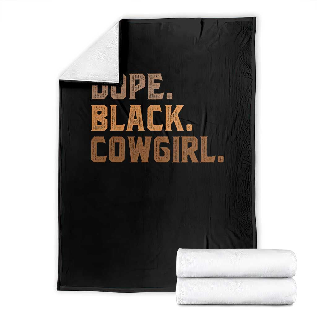 Dope Black Cowgirl Throw Blanket Black History Month African American - Wonder Print Shop