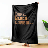 Dope Black Cowgirl Throw Blanket Black History Month African American - Wonder Print Shop