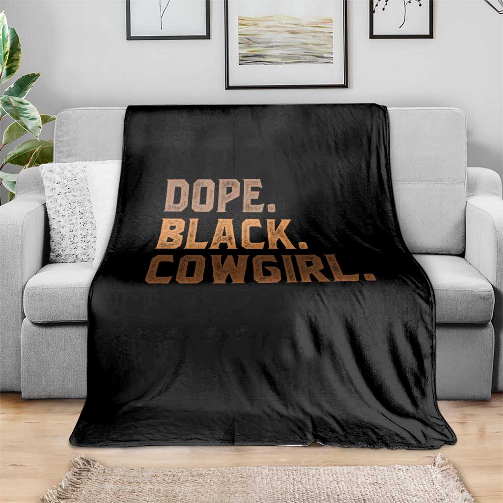 Dope Black Cowgirl Throw Blanket Black History Month African American - Wonder Print Shop