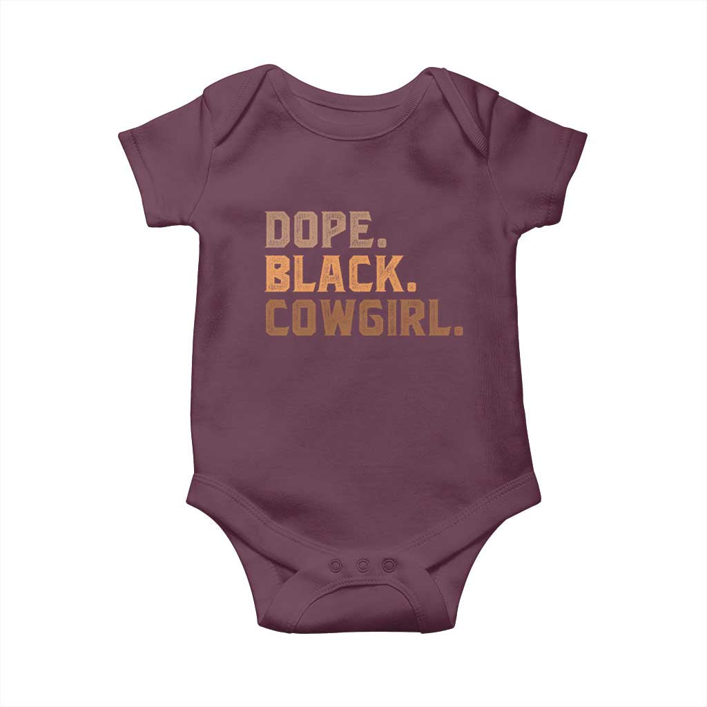 Dope Black Cowgirl Baby Onesie Black History Month African American - Wonder Print Shop