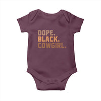 Dope Black Cowgirl Baby Onesie Black History Month African American - Wonder Print Shop