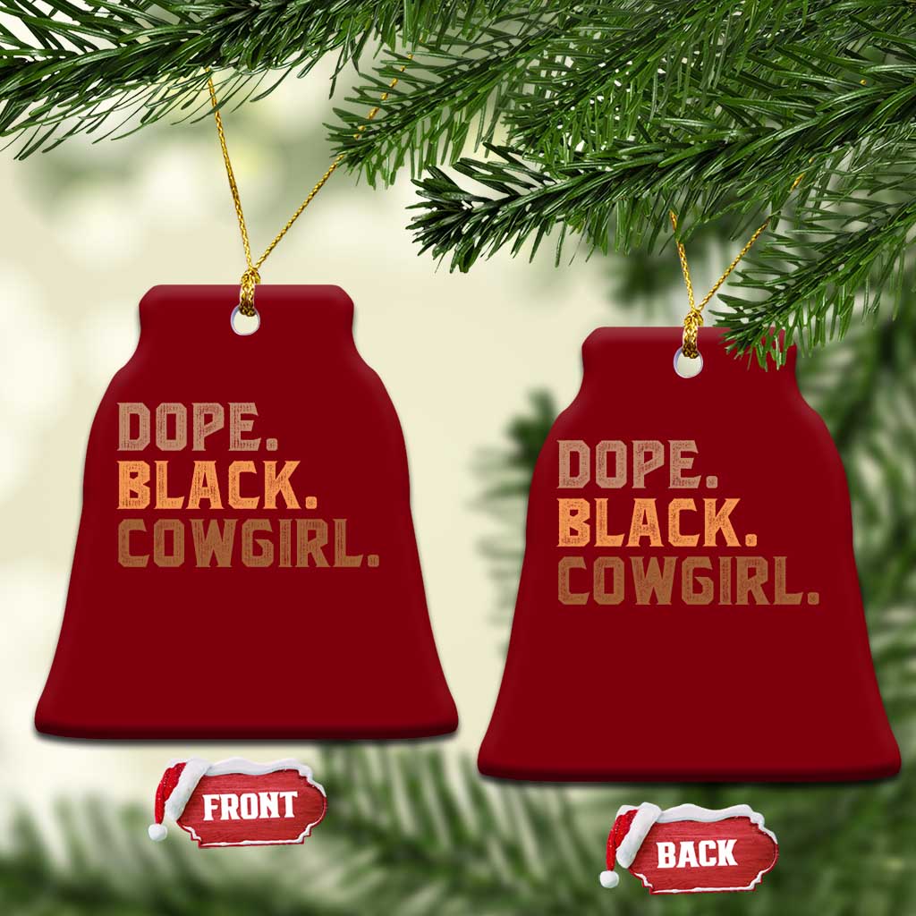 Dope Black Cowgirl Ceramic Ornament Black History Month African American - Wonder Print Shop