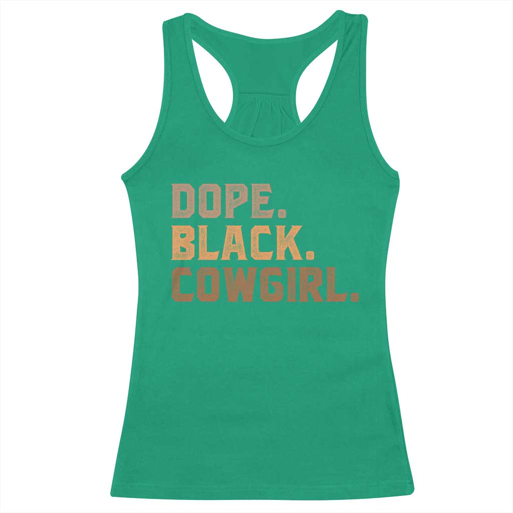 Dope Black Cowgirl Racerback Tank Top Black History Month African American - Wonder Print Shop