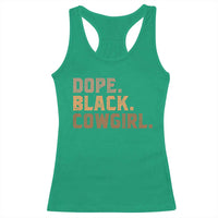 Dope Black Cowgirl Racerback Tank Top Black History Month African American - Wonder Print Shop